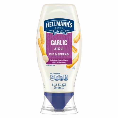 Hellmann's Garlic Aioli Dip & Spread Perspective: back
