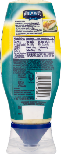 Hellmann's Tartar Sauce Squeeze Bottle Perspective: back