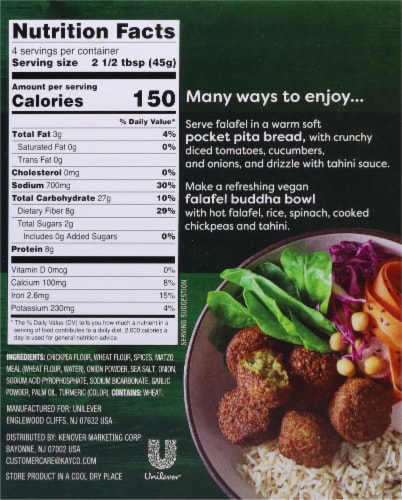 Knorr® Falafel Mix Perspective: back