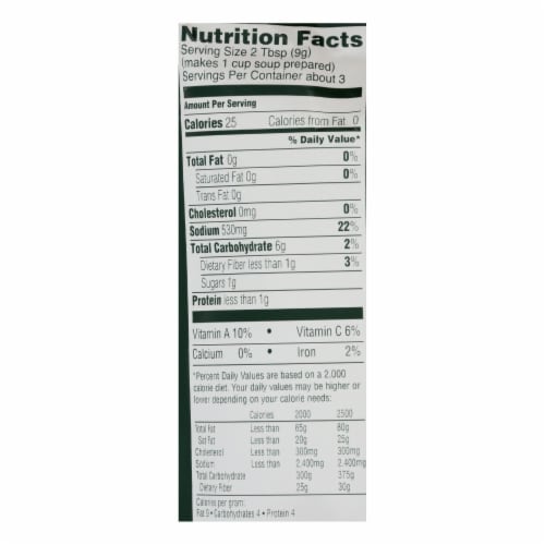 Knorr Spring Vegetable Soup Mix and Recipe Mix Perspective: back