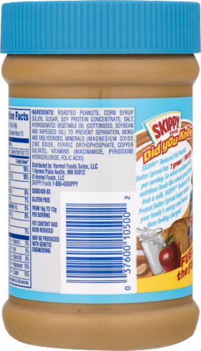 Skippy Creamy Peanut Butter Perspective: back