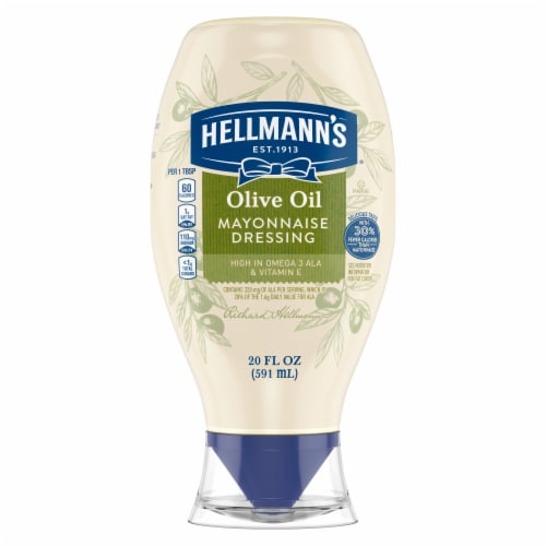 Hellmann's with Olive Oil Mayonnaise Dressing Perspective: back