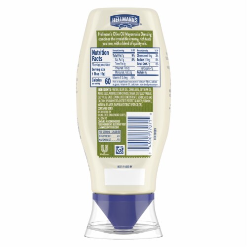 Hellmann's Olive Oil Mayonnaise Dressing Perspective: back