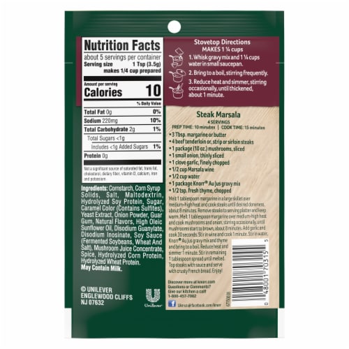 Knorr® Au Jus Gravy Mix Perspective: back