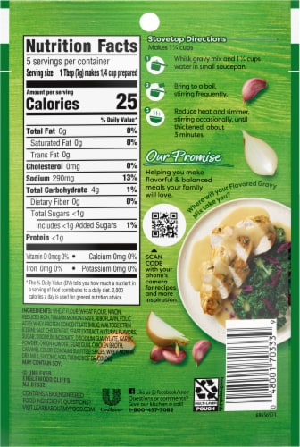 Knorr® Roasted Chicken Gravy Mix Perspective: back