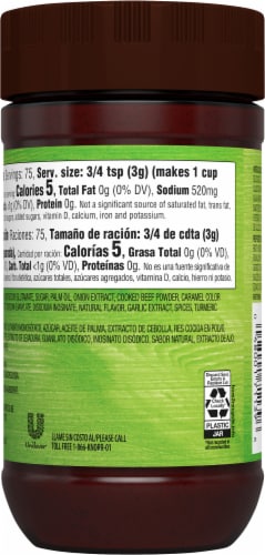 Knorr Beef Flavor Boullion Perspective: back