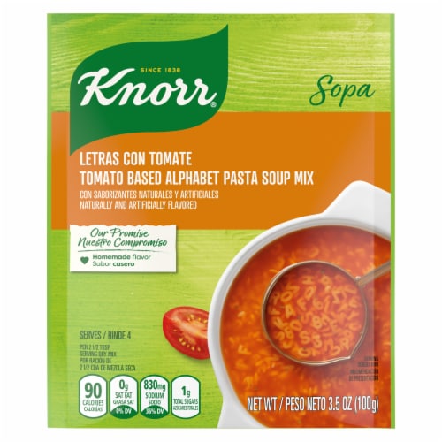 Knorr Tomato Based Alphabet Pasta Sopa/Pasta Soup Mix Perspective: back