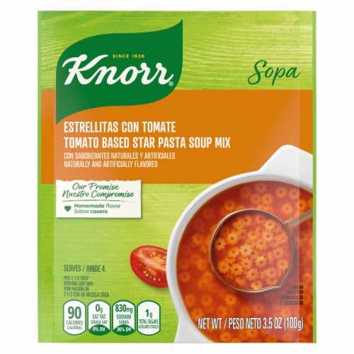 Knorr Tomato Based Star Pasta Sopa Pasta Soup Mix Perspective: back