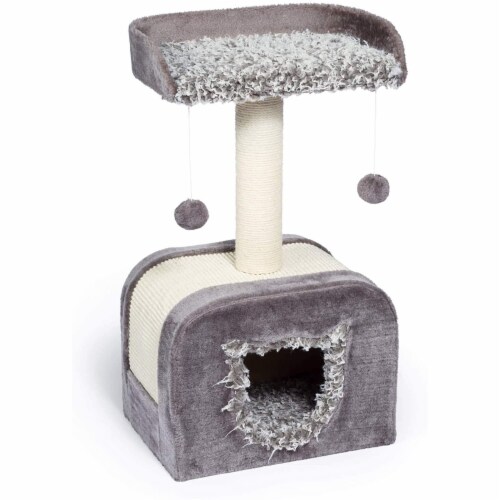 Prevue Shag Hideaway Plush Cat Furniture Perspective: back