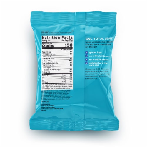 GNC Total Lean White Cheddar Jalapeno Protein Puffs Perspective: back