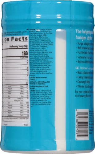 GNC Total Lean French Vanilla Protein Powder Perspective: back