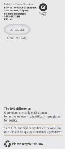 GNC Women's One Daily Multivitamin Energy Dietary Supplement Perspective: back