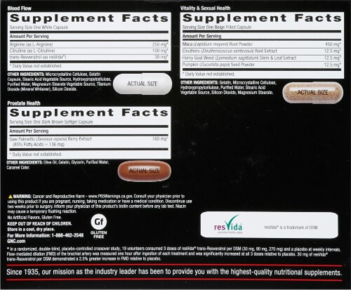 GNC Mega Men® Health & Vitality Vitapak Perspective: back