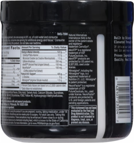GNC Beyond Raw Strawberry Lemonade LIT Clinically Dosed Pre-Workout Perspective: back