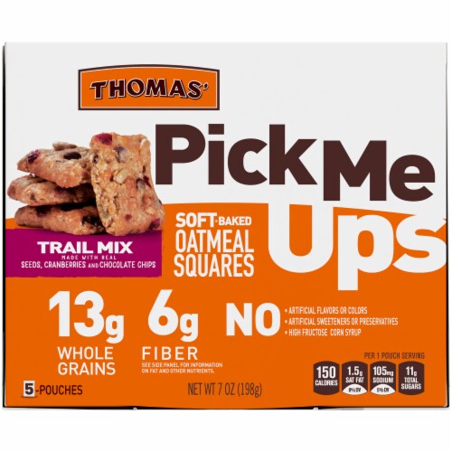 Thomas' Pick Me Ups Trail Mix Oatmeal Bars Perspective: back