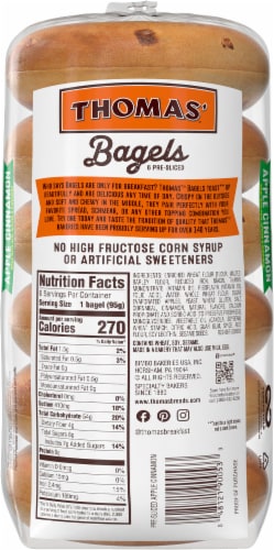 Thomas' Apple Cinnamon Bagels Perspective: back