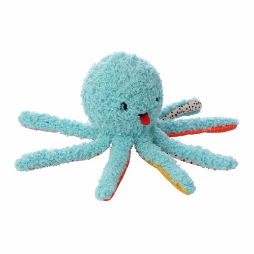 Manhattan Pet Toy Oddball Olga Octopus Fabric Covered Squeaker Dog Exercise Ball Toy Perspective: back