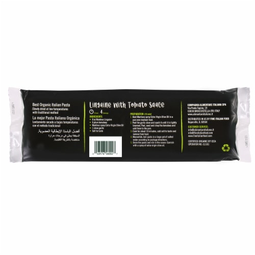 Organic Durum Wheat Semolina Linguine 16 oz (Pack of 4) Perspective: back