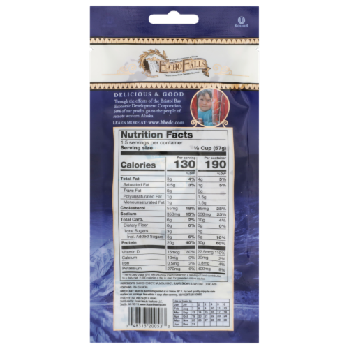 Ocean Beauty Echo Falls® Sockeye Salmon Candy Nuggets Perspective: back
