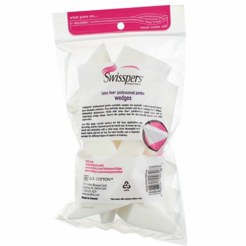 Swisspers® Jumbo Cosmetic Wedges Perspective: back