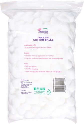Swisspers 100% Cotton Balls Perspective: back