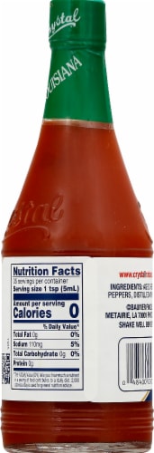 Crystal® Louisana's Pure Hot Sauce Perspective: back
