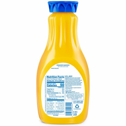 Tropicana Trop50 Orange Mango Juice Drink Bottle 52 fl oz Mariano s