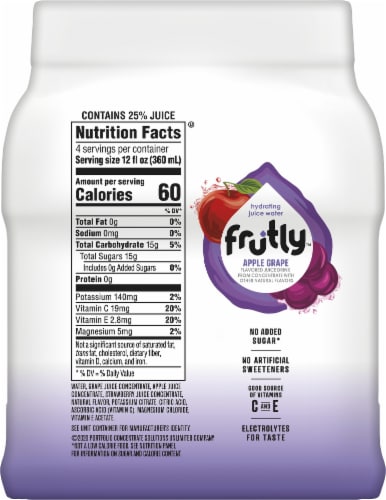 Frutly Apple Grape Hydrating Juice Water Perspective: back