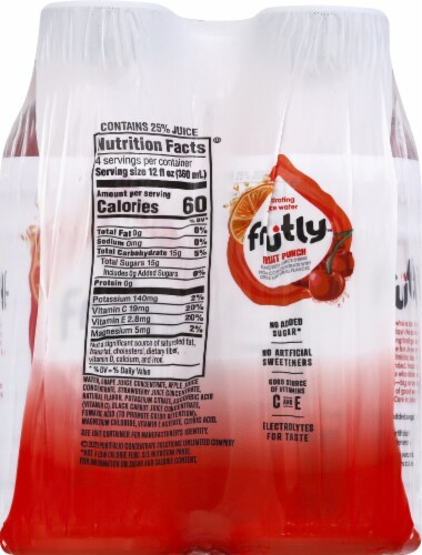 Frutly Fruit Punch Hydrating Juice Water Perspective: back