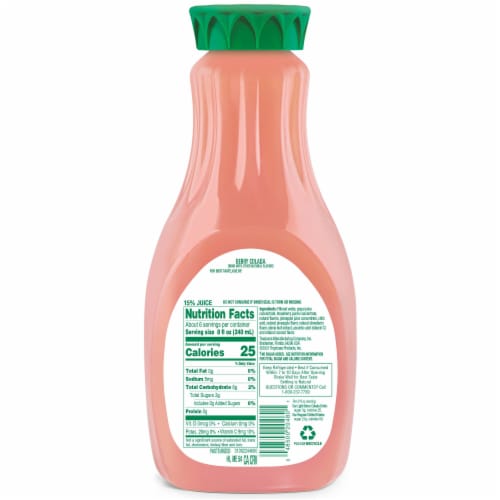 Tropicana Light Berry Colada Drink Perspective: back