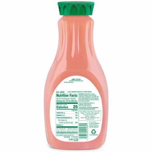 Tropicana Light Berry Colada Drink Perspective: back