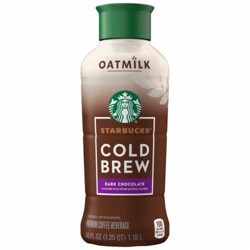 Starbucks® Dark Chocolate Oat Milk Cold Brew Premium Coffee Beverage Perspective: back