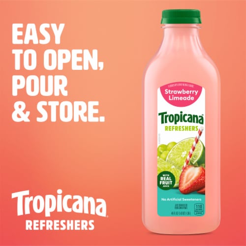 Tropicana Refreshers Strawberry Limeade With Real Fruit Juice Perspective: back