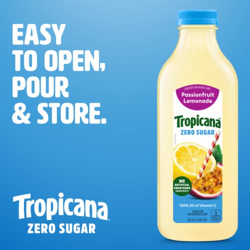 Tropicana Zero Sugar Passionfruit Lemonade Perspective: back