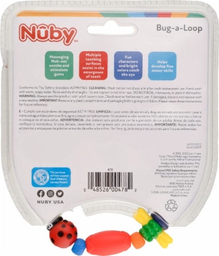 Nuby™ Bug-A-Loop Teether Perspective: back