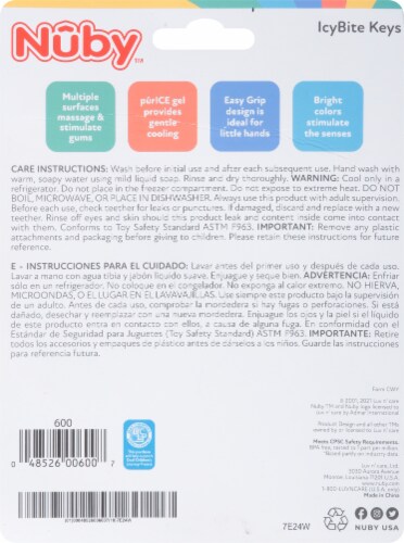 Nuby™ IcyBite Soothing Ice Gel Teether Keys Perspective: back