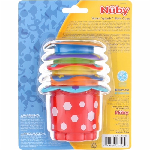Nuby Splish Splash Stacking Cups, 9m+, 5 Ct Perspective: back