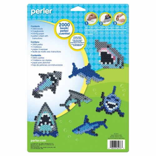 Perler Sharks Fused Bead Kit Perspective: back