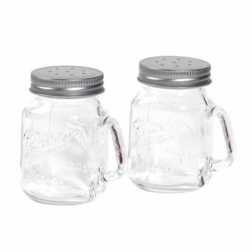 Mason Craft & More Clear Salt and Pepper Shaker Set Perspective: back