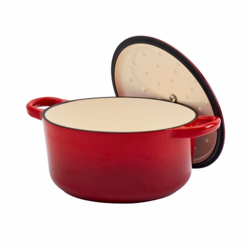 3 Quart Enameled Cast Iron Round Dutch Oven, Red, 1 PIECE - Kroger