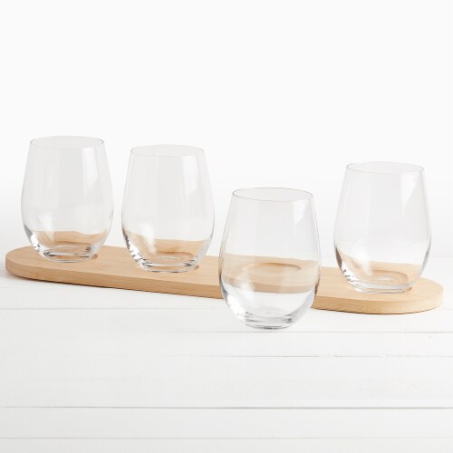 TTU Gallery Stemless Wine Flight Set Perspective: back