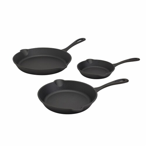 Bruntmor 6 x 4 Pre-seasoned Black Cast Iron Nonstick Frying Pan Set of 4,  6 x4 - Kroger