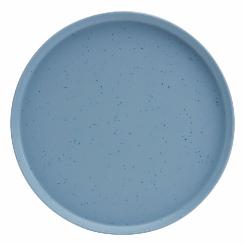 Smart Planet Lacey Periwinkle Recycled 4-Piece Dinner Plate Set Perspective: back