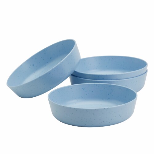 Smart Planet Lacey Periwinkle Recycled 4-Piece Dinner Bowls Set Perspective: back