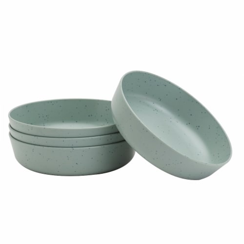 Smart Planet Lacey Green Recycled 4-Piece Dinner Plate Set Perspective: back