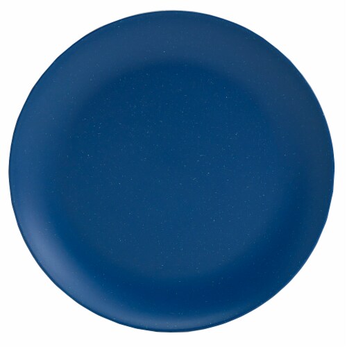 Smart Planet Navy Bamboo Fiber Dinner Plates Perspective: back