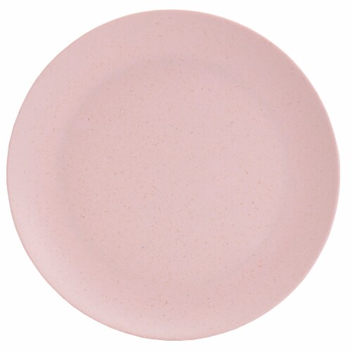 Smart Planet Pink Bamboo Fiber Plates Perspective: back