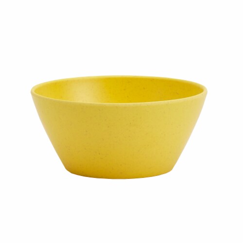 Smart Planet Yellow Bamboo Fiber Cereal Bowls Perspective: back