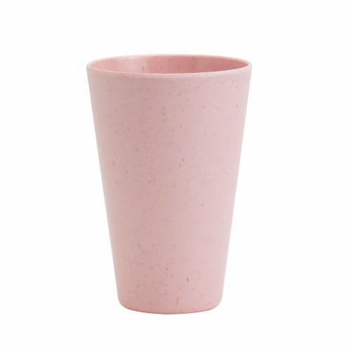 Smart Planet Pink Bamboo Fiber Tall Cups Perspective: back