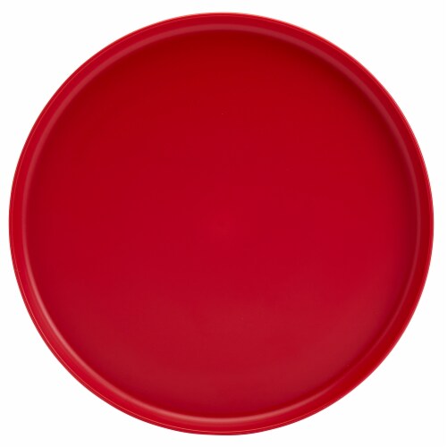 Tabletops Unlimited Smart Planet Recycled Plastic Dinner Plates - Red Perspective: back